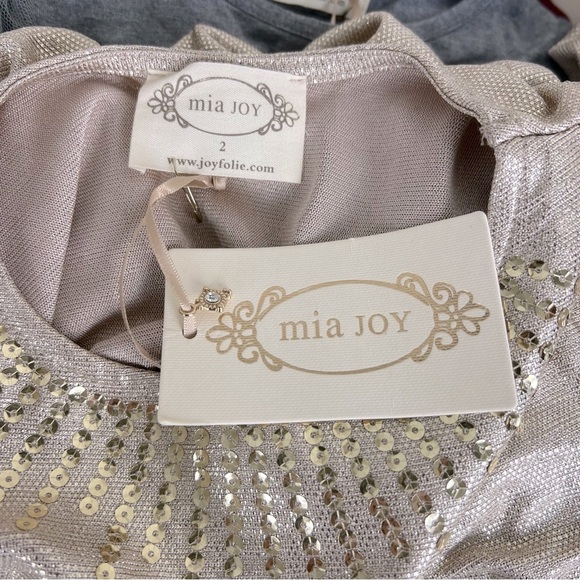 Joyfolie Cowgirl Metallic Sequins Hi Lo Divinia Dress Rose Gold | Girls 2 - Picture 6 of 10